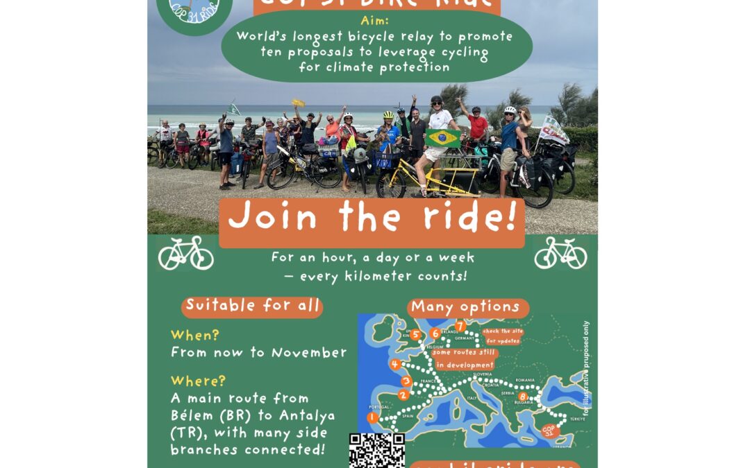 Join the COP Bike Ride! The biggest bike relay ever, for the climate.